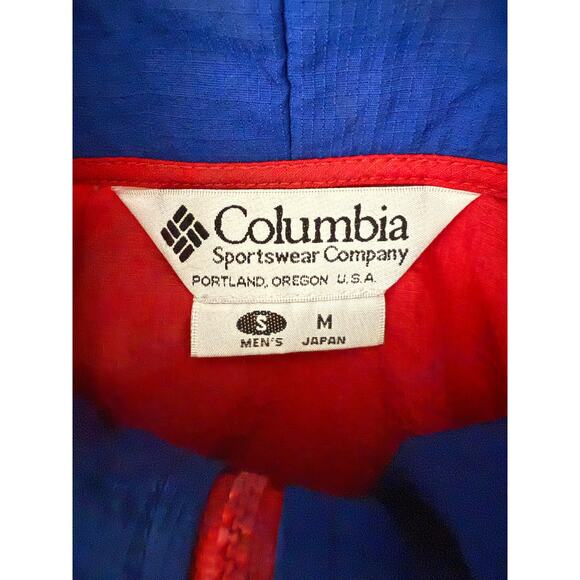 Vintage Columbia Sportswear Pullover Windbreaker Red and Blue Men’s Small - Picture 4 of 7